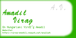 amadil virag business card